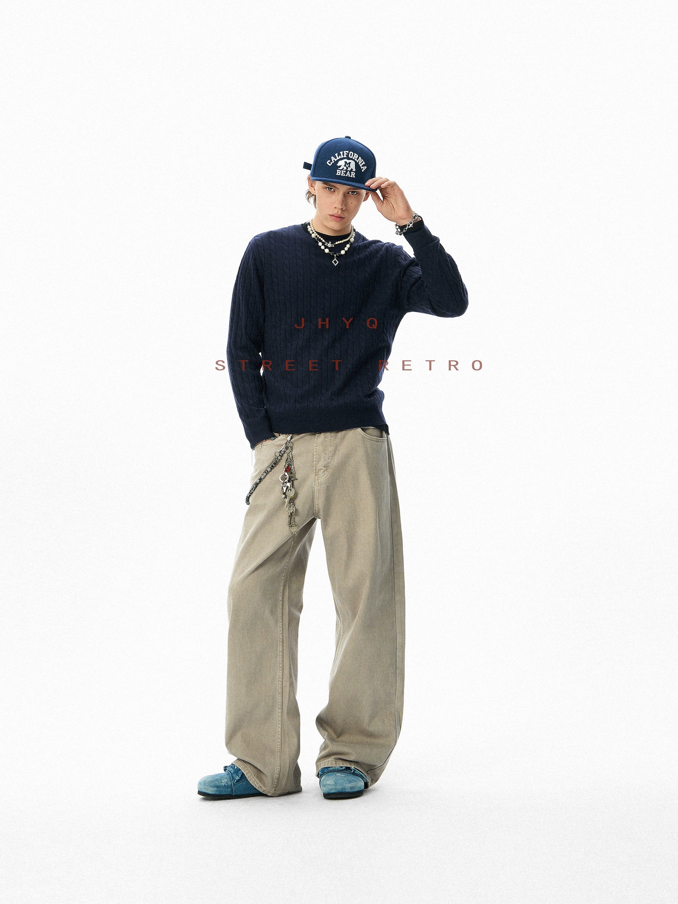 高品质丨JHYQ美式复古直筒休闲裤男宽松百搭工装cleanfit长裤男