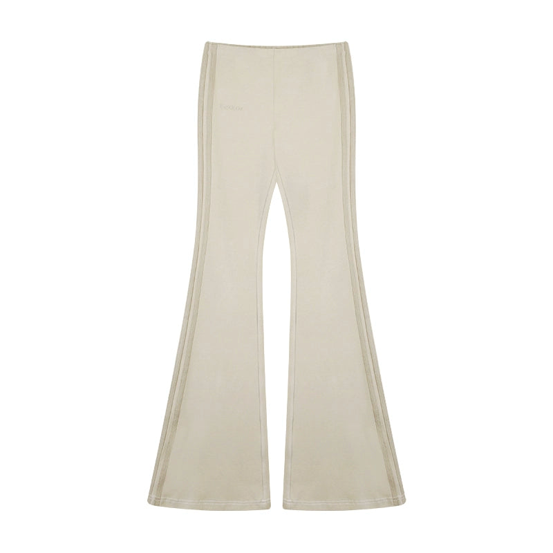 野生zero 运动辣妹套装女夏季季V领无袖修身显瘦背心喇叭休闲裤子