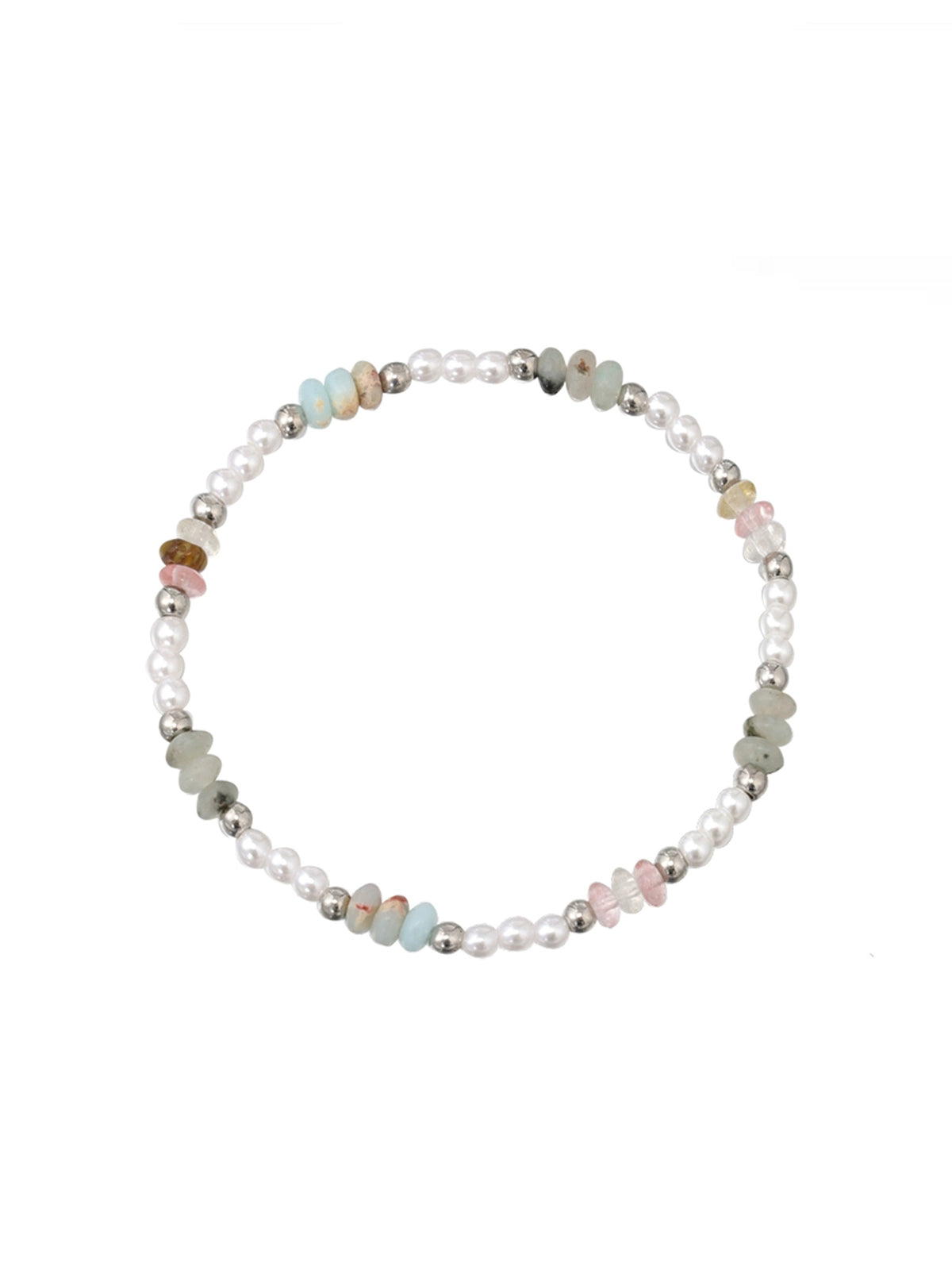 银饰手链 SUMIYAKI 彩珠系列春夏度假彩色串珠不掉色碎银甜酷手饰