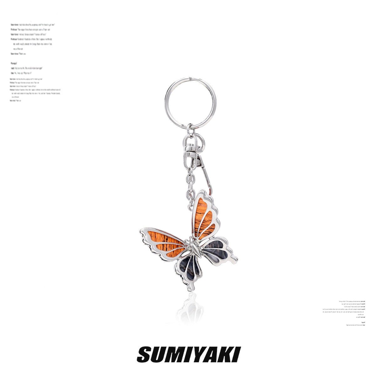 直接封神的破茧蝴蝶钥匙扣!SUMIYAKI 包包挂件小众设计钥匙扣