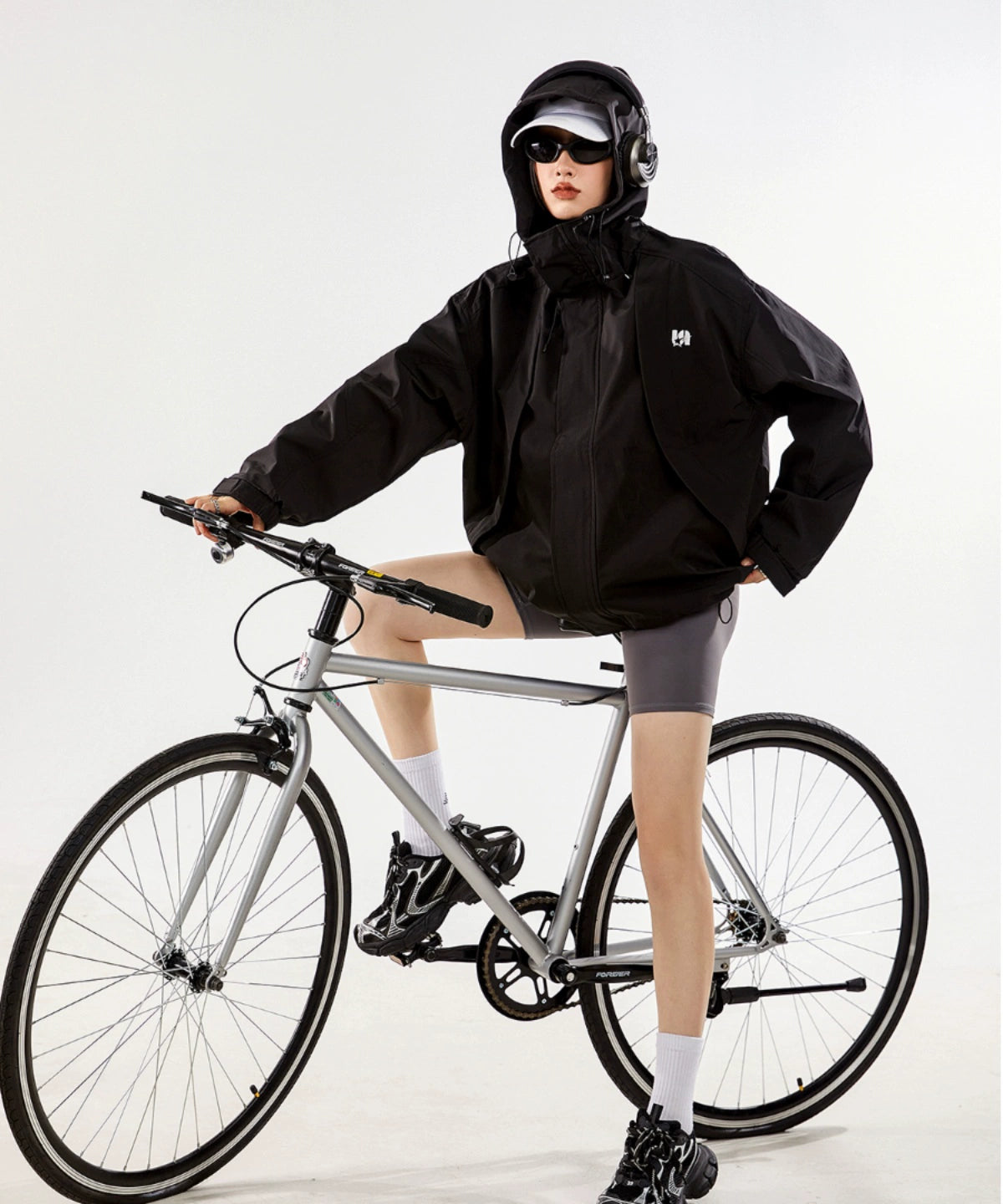 ICH MODE 美式复古冲锋衣外套女秋冬款宽松飞行夹克2025新款上衣