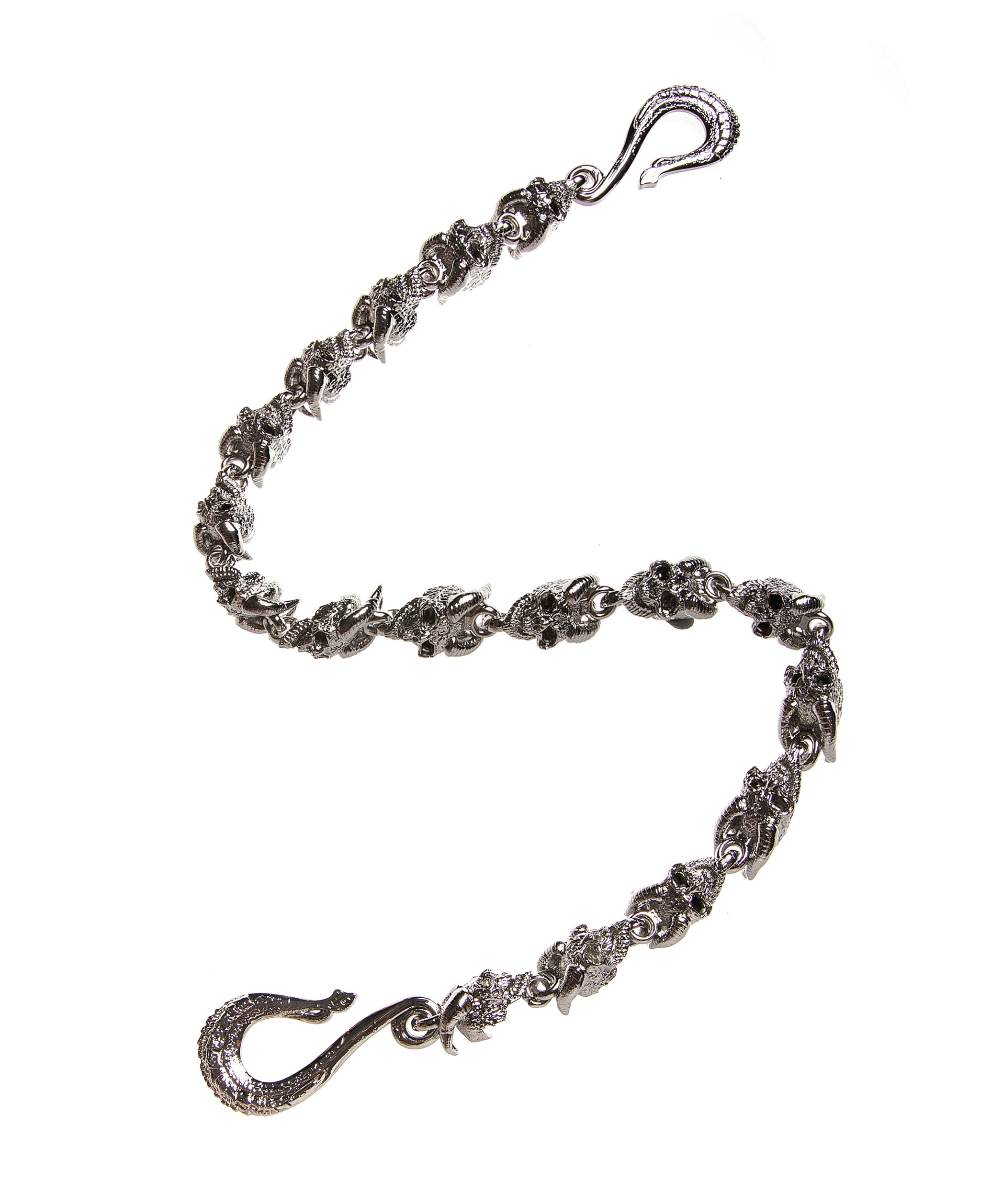 【Kaashpaige/Tana/李大奔同款】RGZ恶走族山羊角骷髅Goats裤链