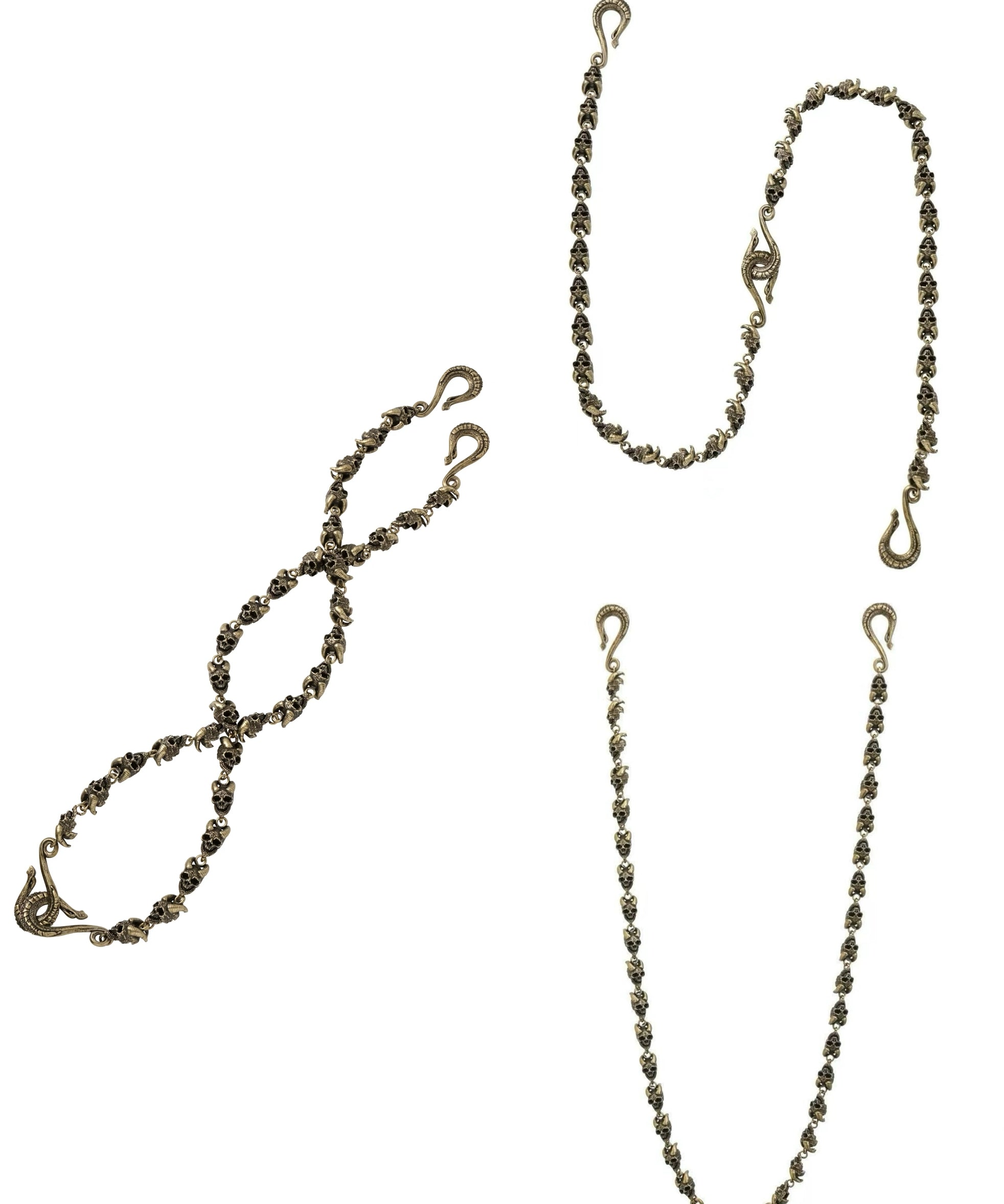 【Kaashpaige/Tana/李大奔同款】RGZ恶走族山羊角骷髅Goats裤链