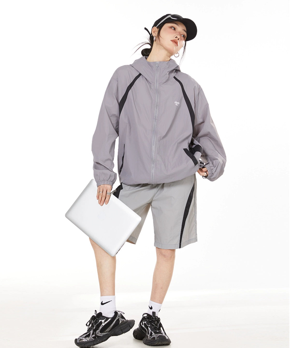 ICH MODE 美式upf50+防晒衣外套女夏季宽松流行轻薄户外运动上衣