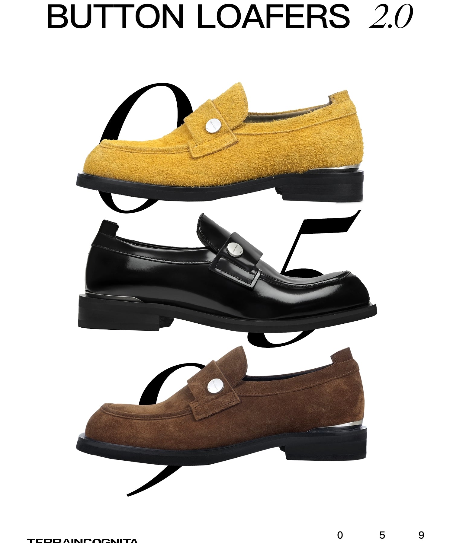 三色金属纽扣乐福真皮皮鞋老钱风日常通勤百搭简约TERRAINCOGNITA