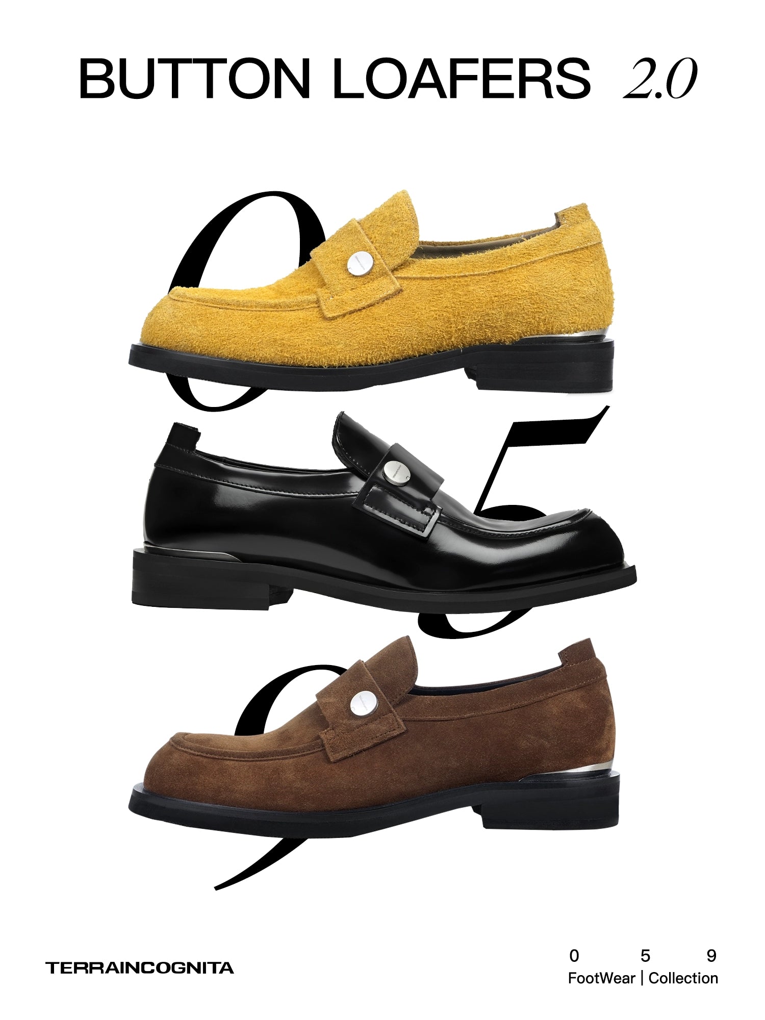 三色金属纽扣乐福真皮皮鞋老钱风日常通勤百搭简约TERRAINCOGNITA