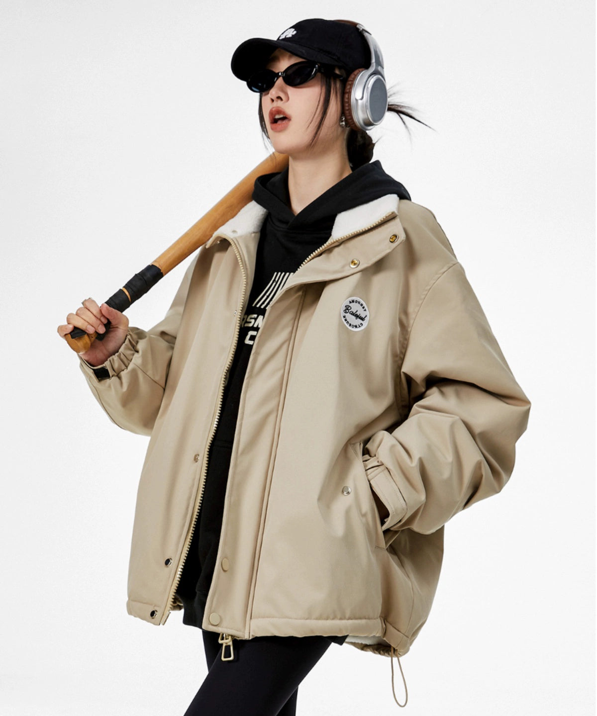 ICH MODE 美式复古棉服女2025新款深秋冬季棉袄棉衣夹棉外套加厚