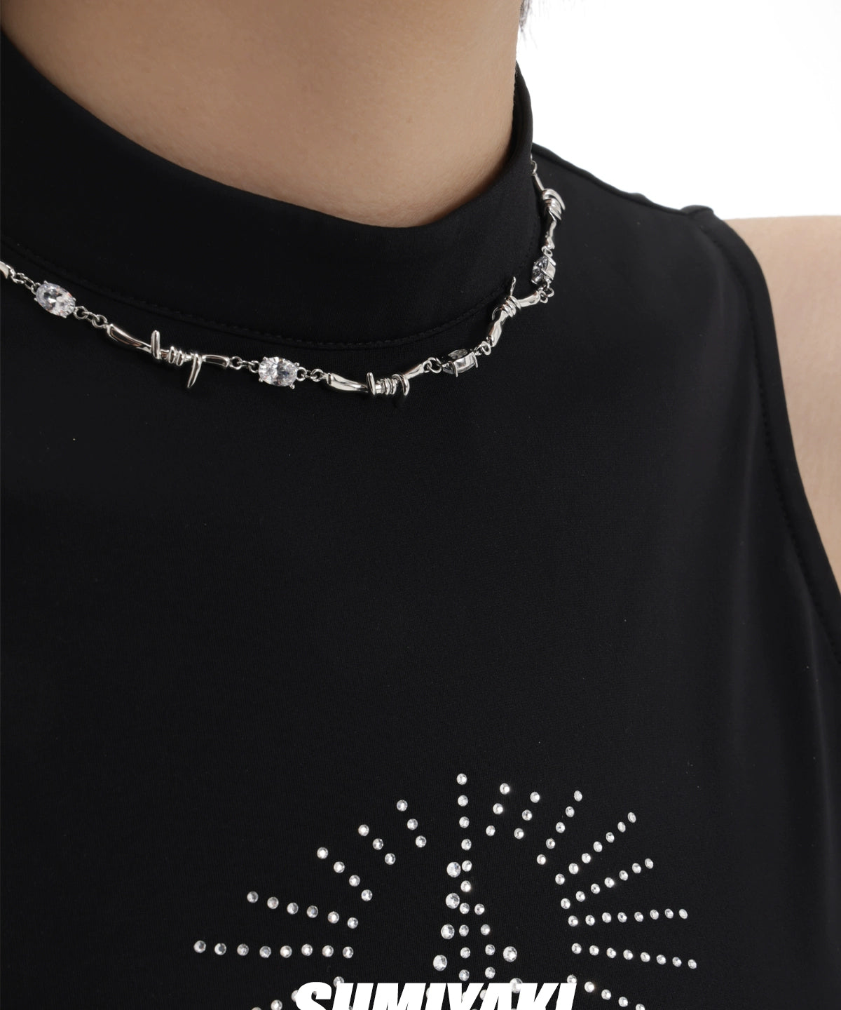 中性风十足！SUMIYAKI原创设计荆棘缠绕项链素链百搭通勤锁骨链