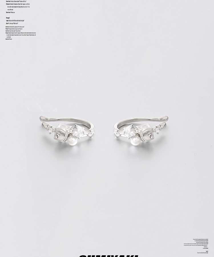 无耳洞星人冲！SUMIYAKI 熔岩方块系列ice冰块珍珠耳夹小众高级感