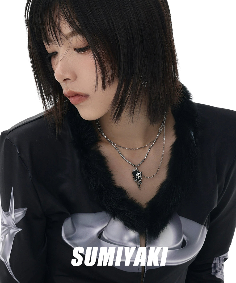 吹爆！SUMIYAKI  原创冰源狩猎项链小众设计酷拽辣妹高级感锁骨链