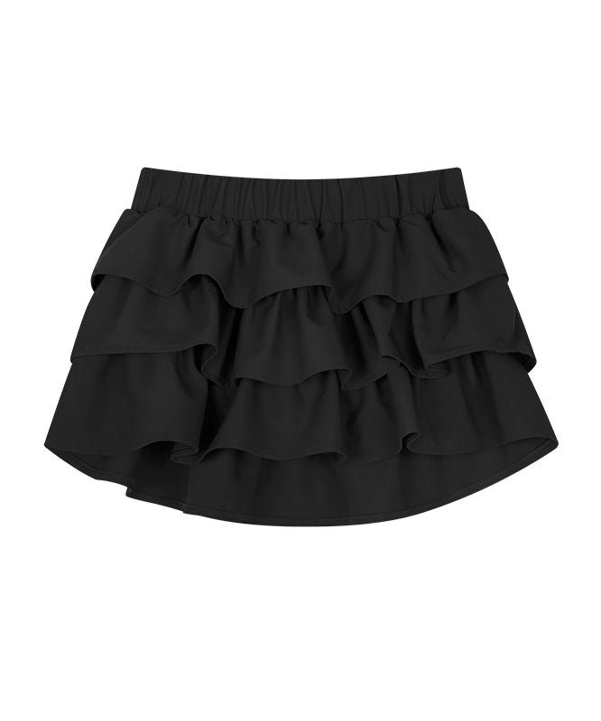 野生zerocircle 白黑红色半身裙女春夏辣妹小众a字显瘦蛋糕短裙子