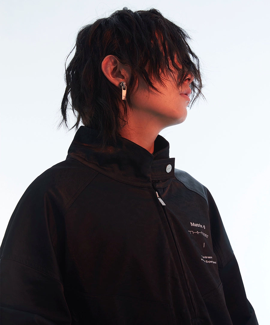 潮WOO专属TERRAINCOGNITA925银拉链设计耳钉情侣耳夹百搭日常造型