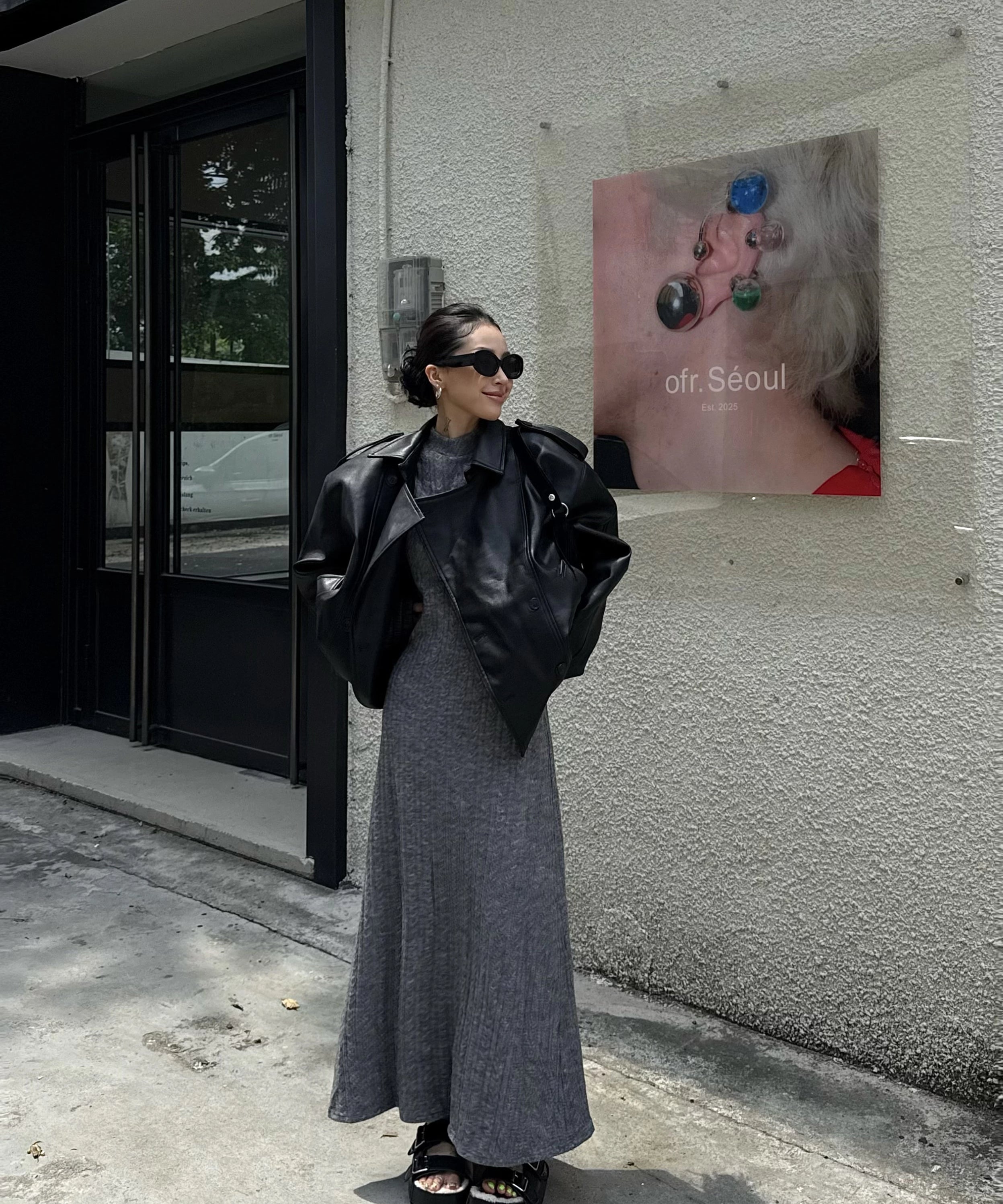 野生zero 复古黑色酷飒风pu皮衣女秋季新款机车宽松翻领上衣外套