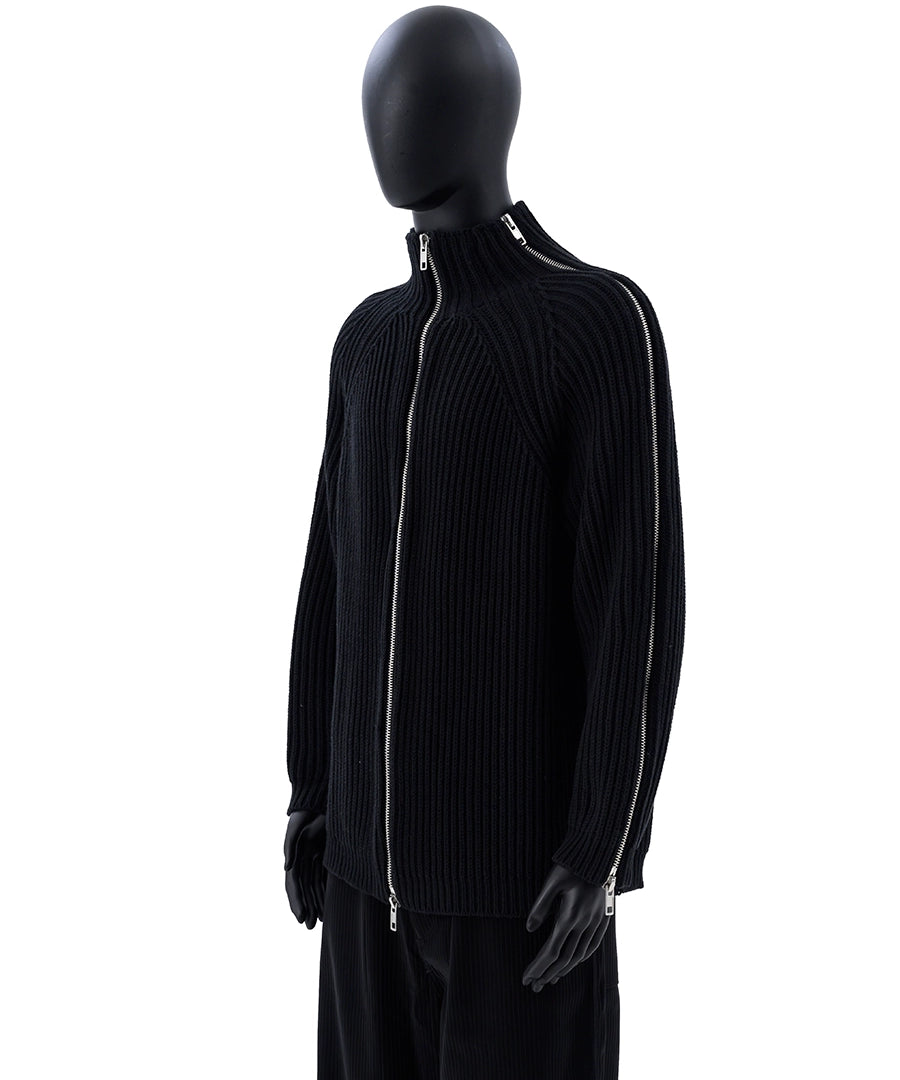 潮WOO专属TERRAINCOGNITA三拉链多变穿搭立领毛衣重磅休闲外套男