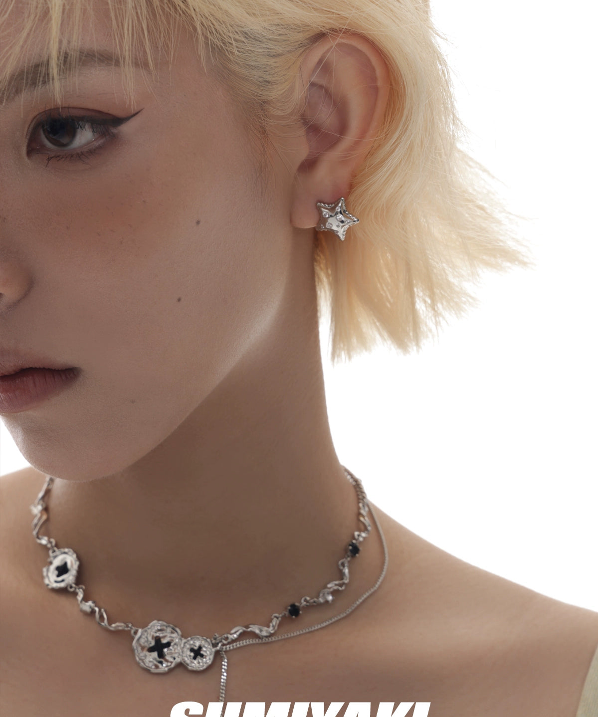 甜酷女孩的专属星星！SUMIYAKI 可盐可甜立体芒星s925银针耳环