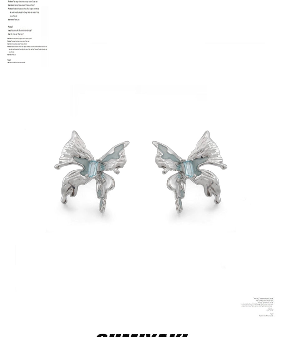 蝴蝶回归！SUMIYAKI原创设计异度蝴蝶系列银针耳环女小众气质耳钉