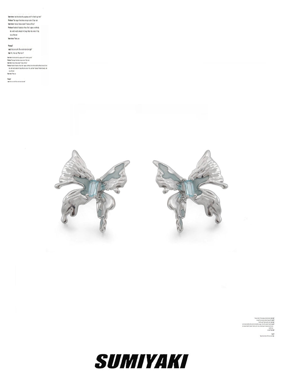 蝴蝶回归！SUMIYAKI原创设计异度蝴蝶系列银针耳环女小众气质耳钉