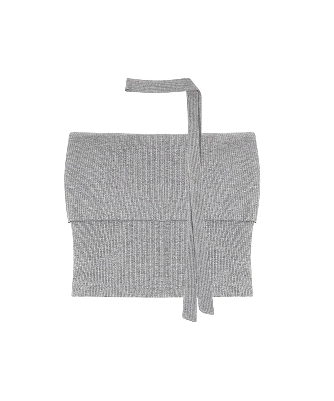 野生zero针织开衫三件套装女春夏季灰色抹胸辣妹上衣修身微喇裤子