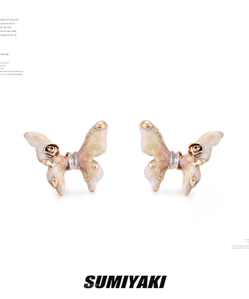 接住招财的蝴蝶玄学! SUMIYAKI 春夏蝴蝶渐变耳环s925银针耳饰