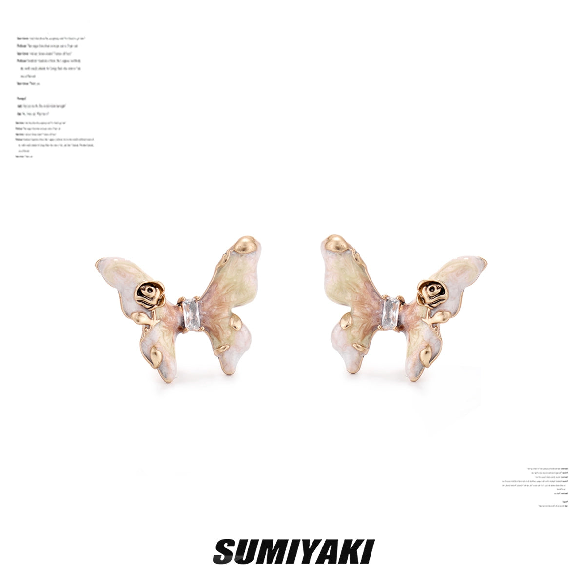 接住招财的蝴蝶玄学! SUMIYAKI 春夏蝴蝶渐变耳环s925银针耳饰