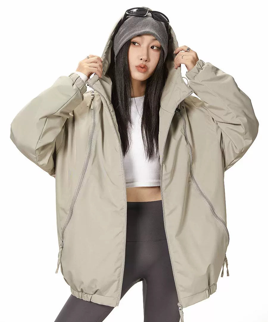 ICH MODE 美式冲锋衣棉服女连帽秋冬季加厚夹棉外套棉袄2025新款