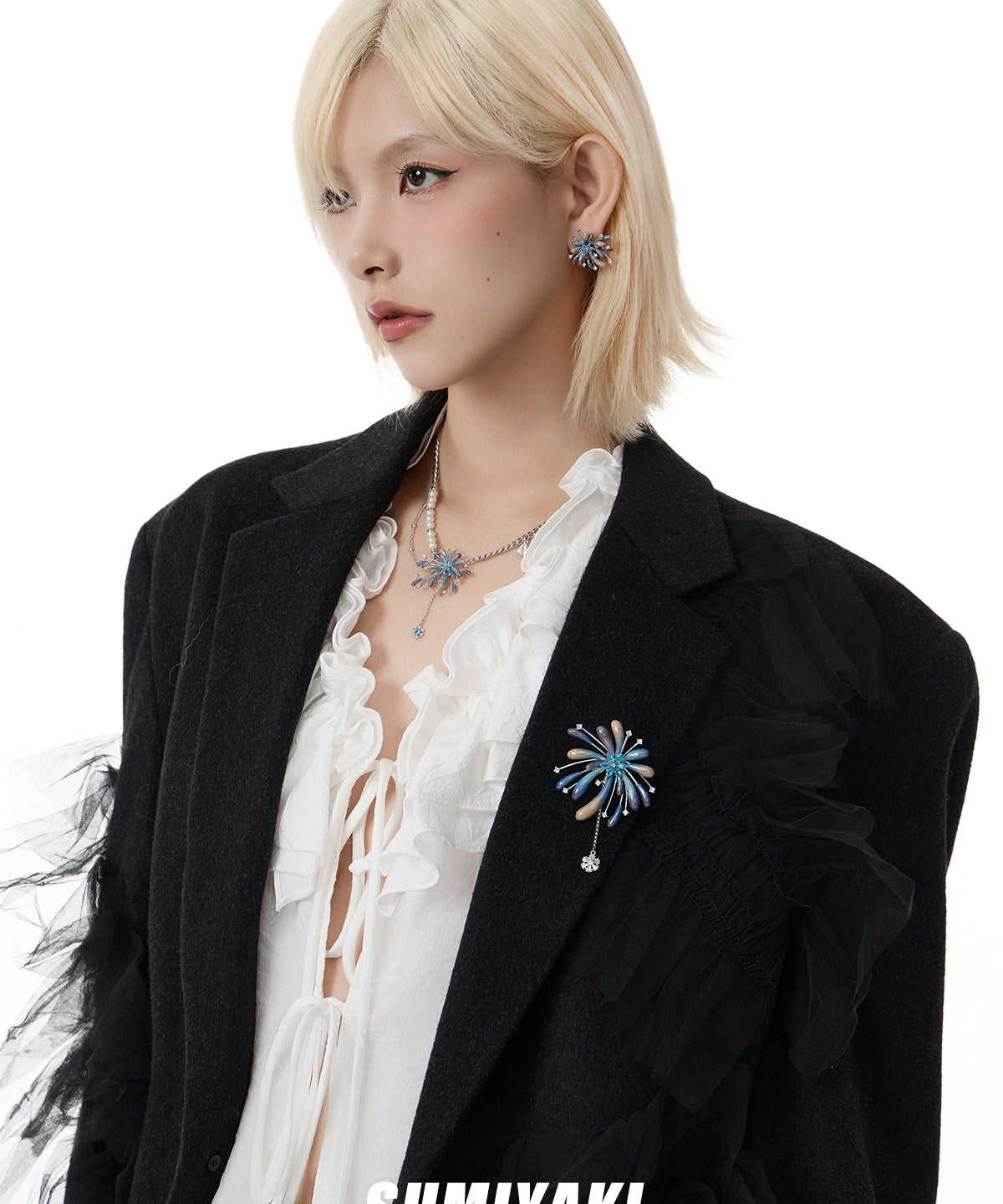 人手一个! SUMIYAKI 纯手工烟花胸针春夏包挂西装外套别针配饰女