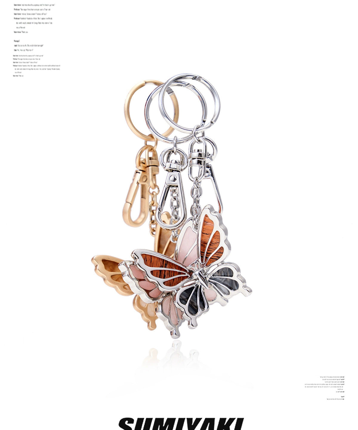 直接封神的破茧蝴蝶钥匙扣！SUMIYAKI 包包挂件小众设计钥匙扣