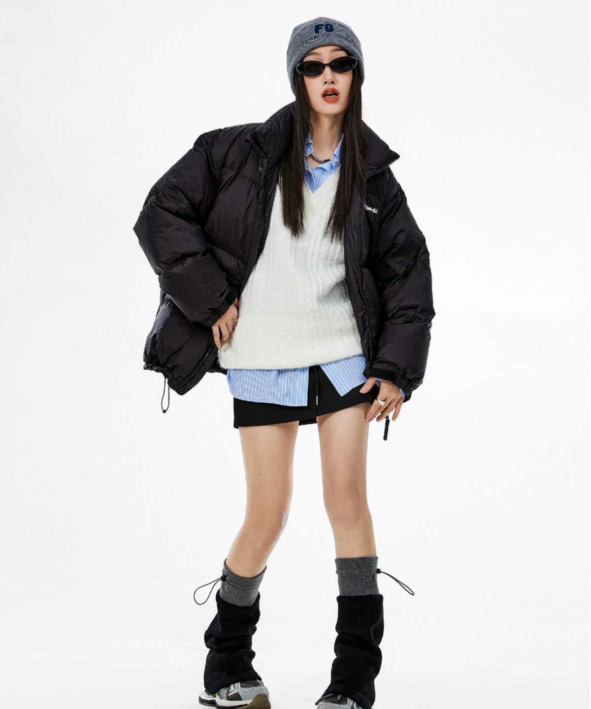 ICH MODE 美式复古90白鸭绒轻薄羽绒服女冬季2025新款宽松面包服