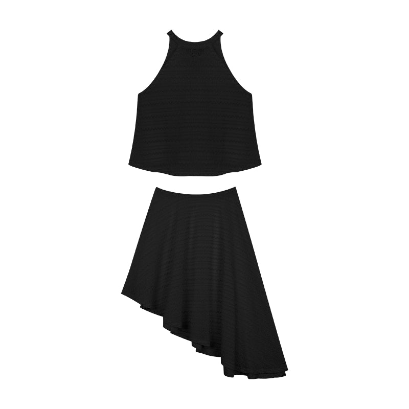 【5/20 20点原创新品9折】野生zero“雅致名媛”系带背心半裙套装