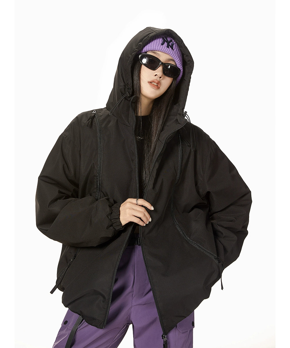 ICH MODE 美式冲锋衣棉服女连帽秋冬季加厚夹棉外套棉袄2025新款