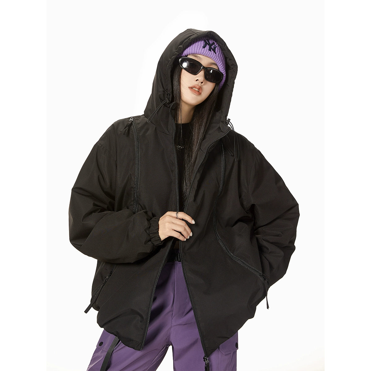 ICH MODE 美式冲锋衣棉服女连帽秋冬季加厚夹棉外套棉袄2025新款