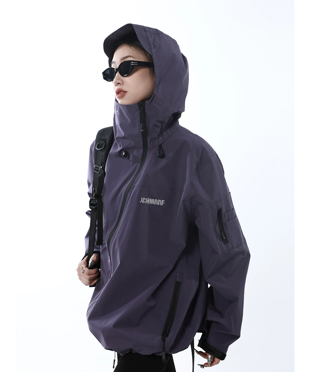 ICH MODE 美式复古冲锋衣外套女款2025新款秋冬宽松开衫上衣夹克