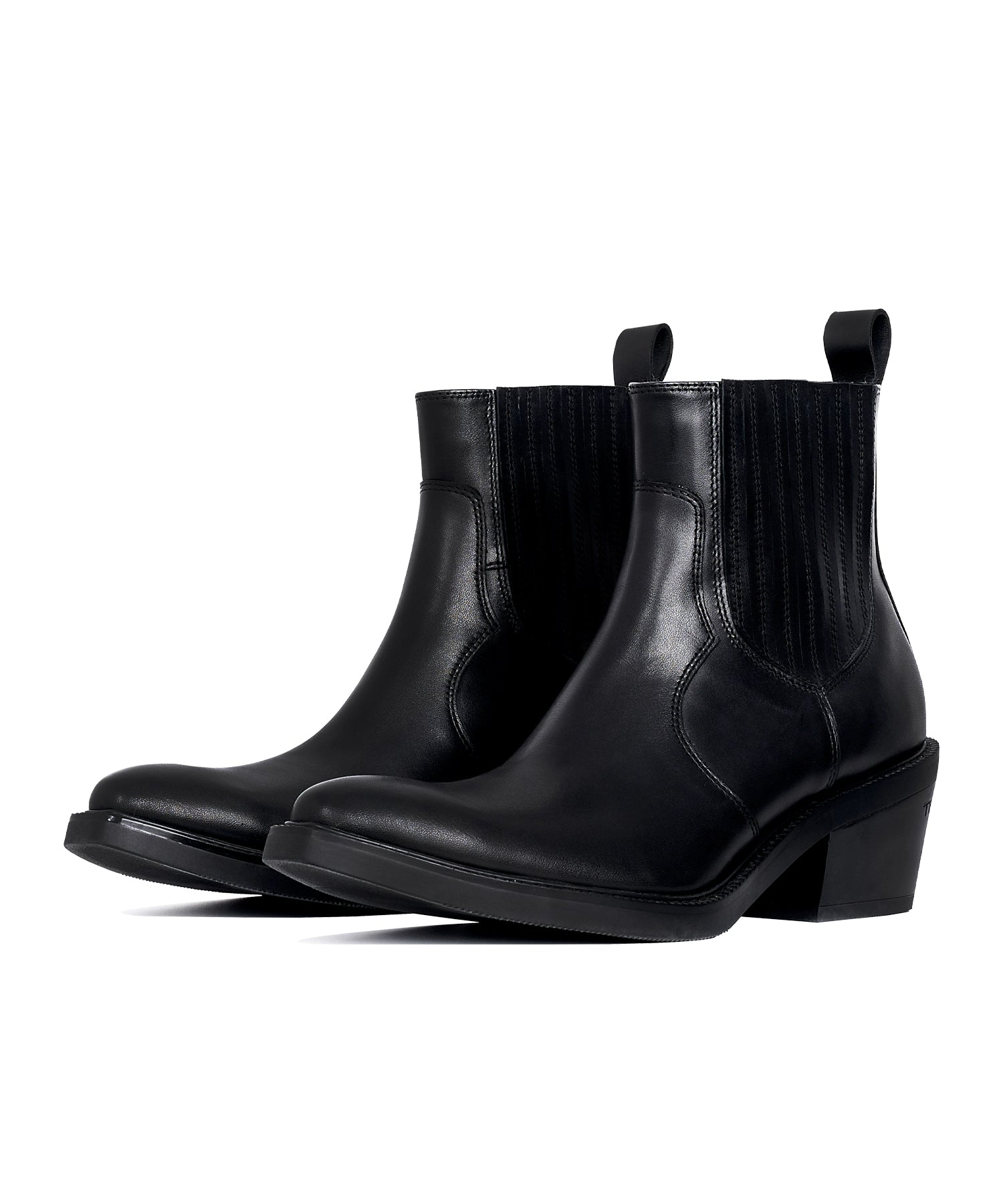 檀健次明星同款小牛皮尖头切尔西靴子休闲皮鞋造型TERRAINCOGNITA