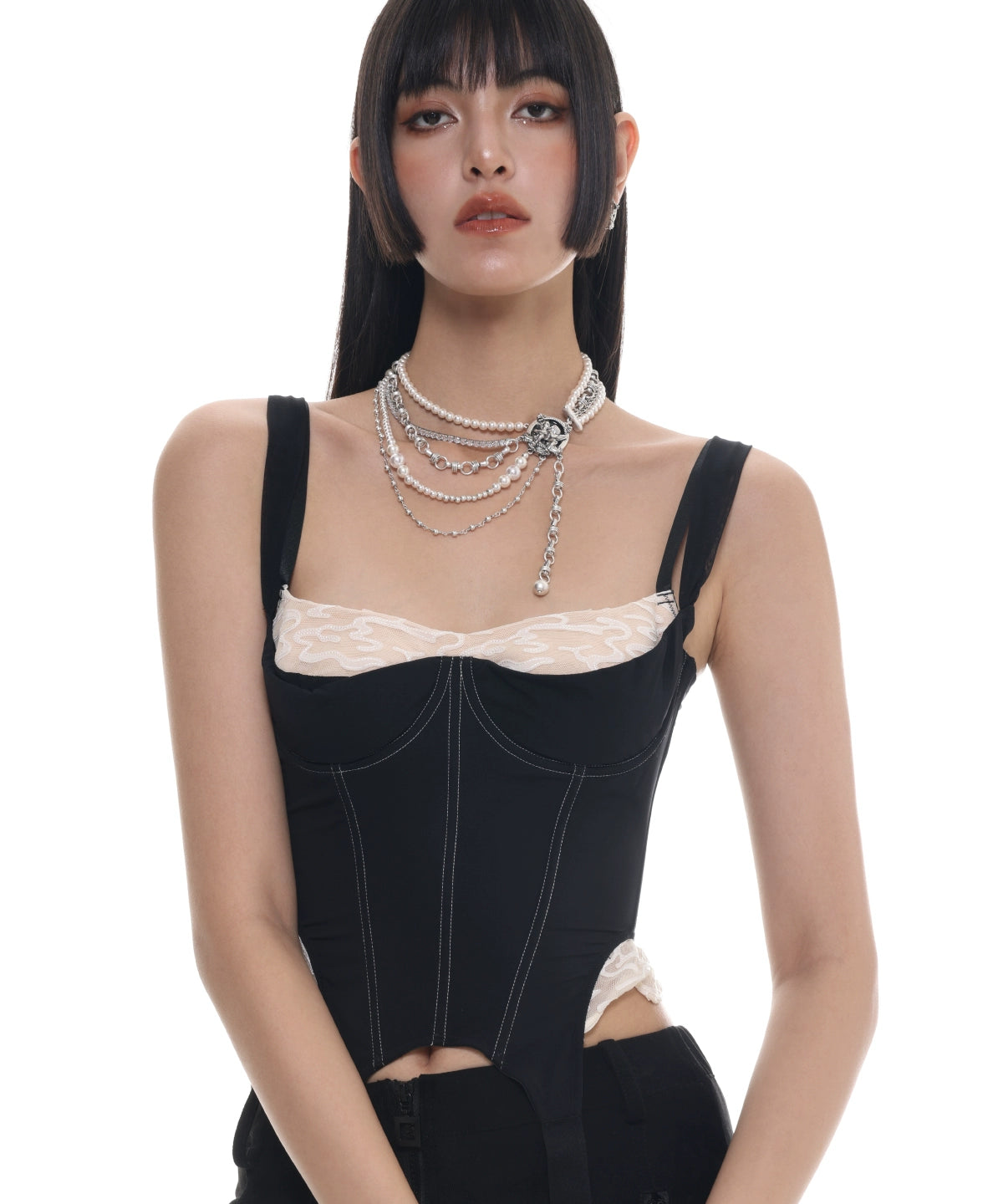 【金靖同款】SUMIYAKI复古美式多层珍珠项链叠戴小众颈链明星同款