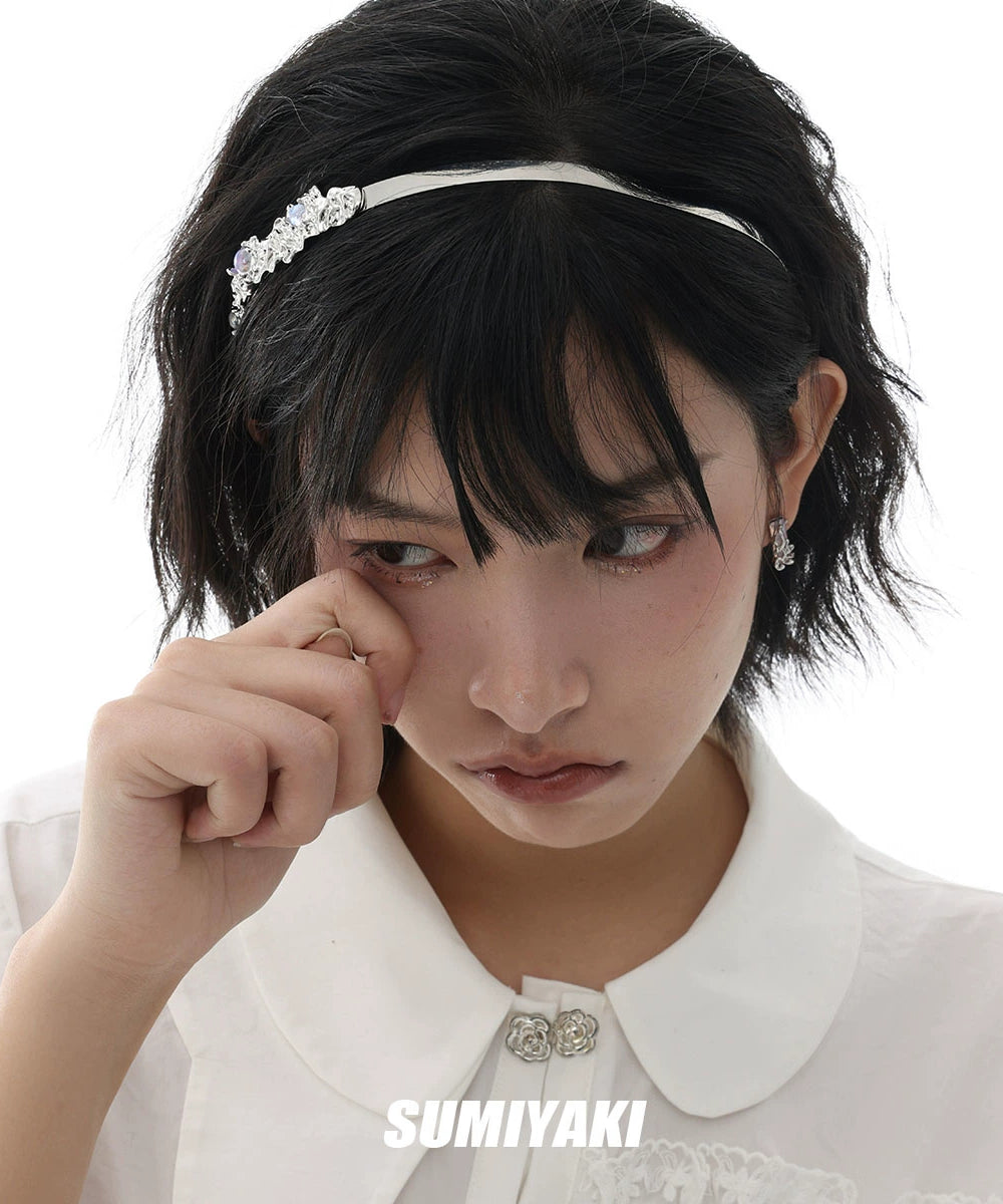 绝美！SUMIYAKI月蚀系列2.0发箍 小众设计感金属风发饰月光石发夹