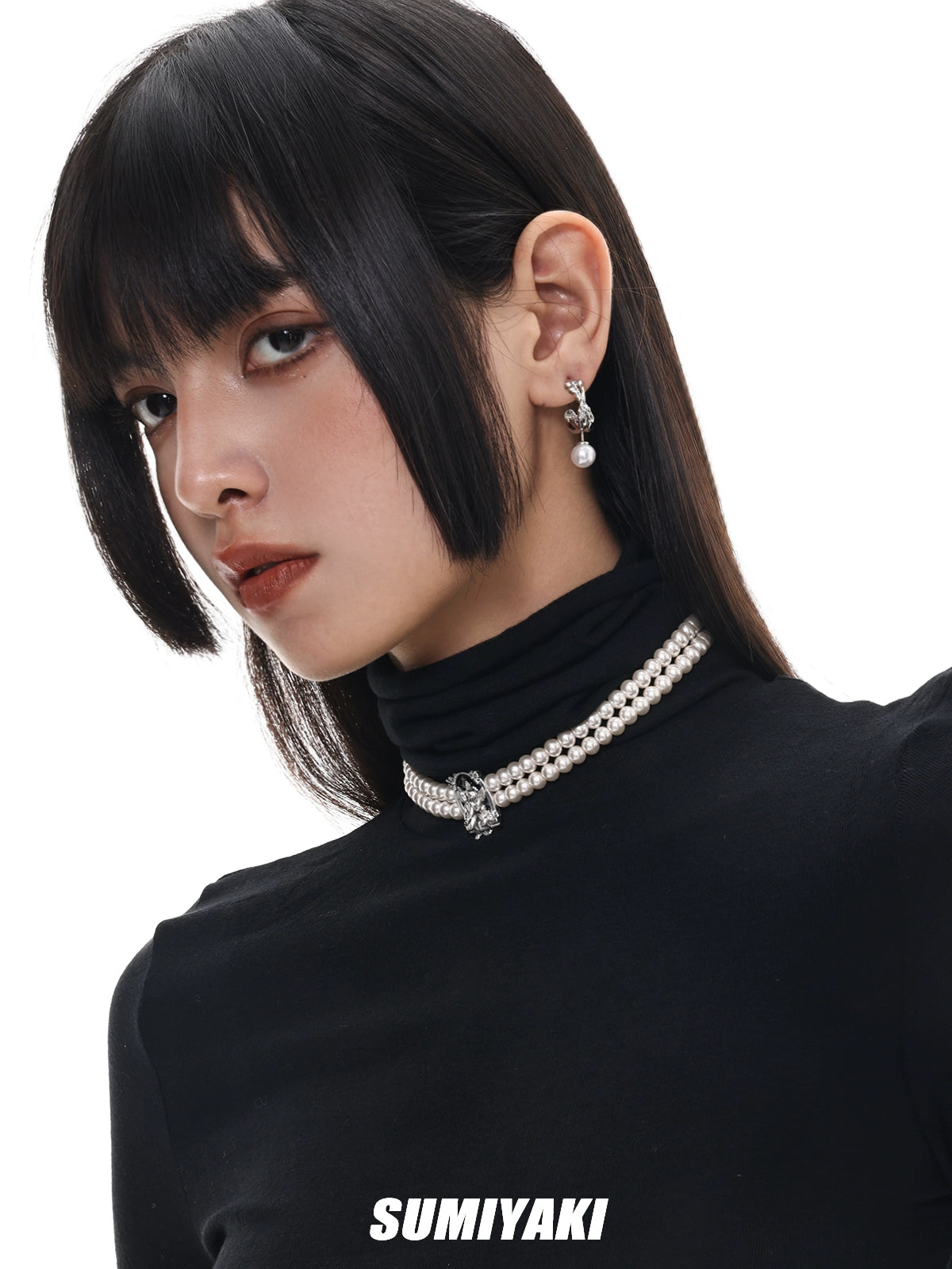 一个耳环多个戴法 高性价比 SUMIYAKI珍珠耳环多层结构百搭耳饰