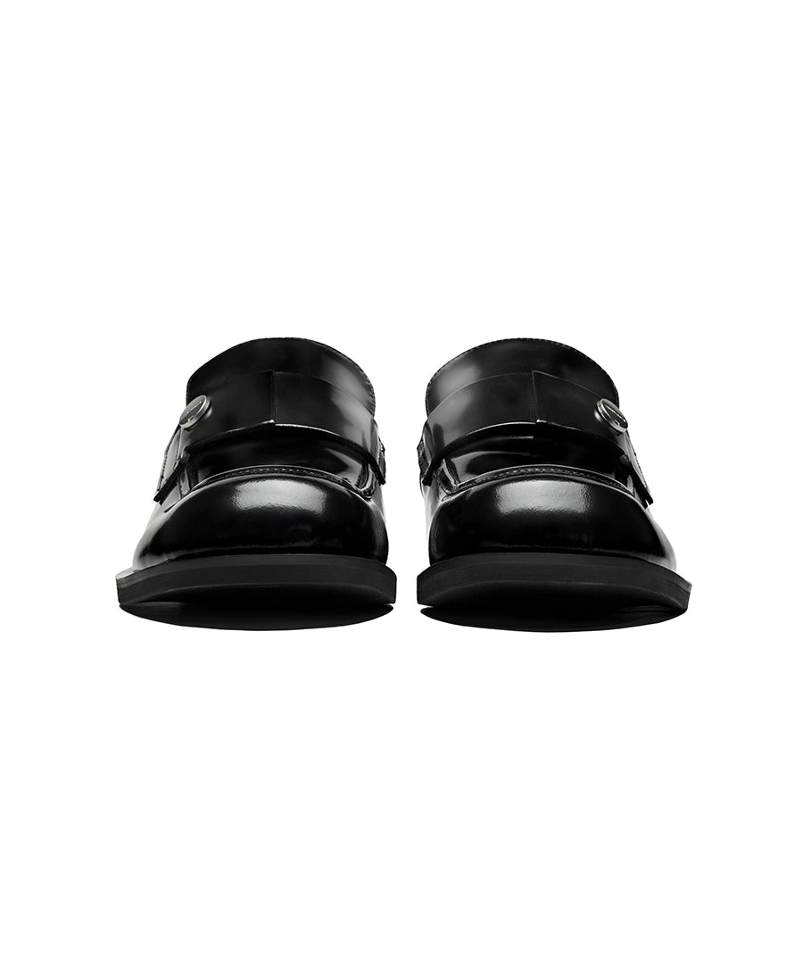 潮WOO专属TERRAINCOGNITA日常通勤金属百搭增高乐福鞋休闲皮鞋男