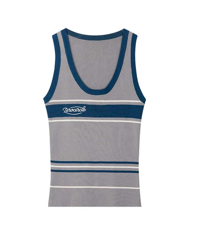 野生zerocircle条纹背心女夏外穿设计感小众辣妹修身显瘦无袖上衣