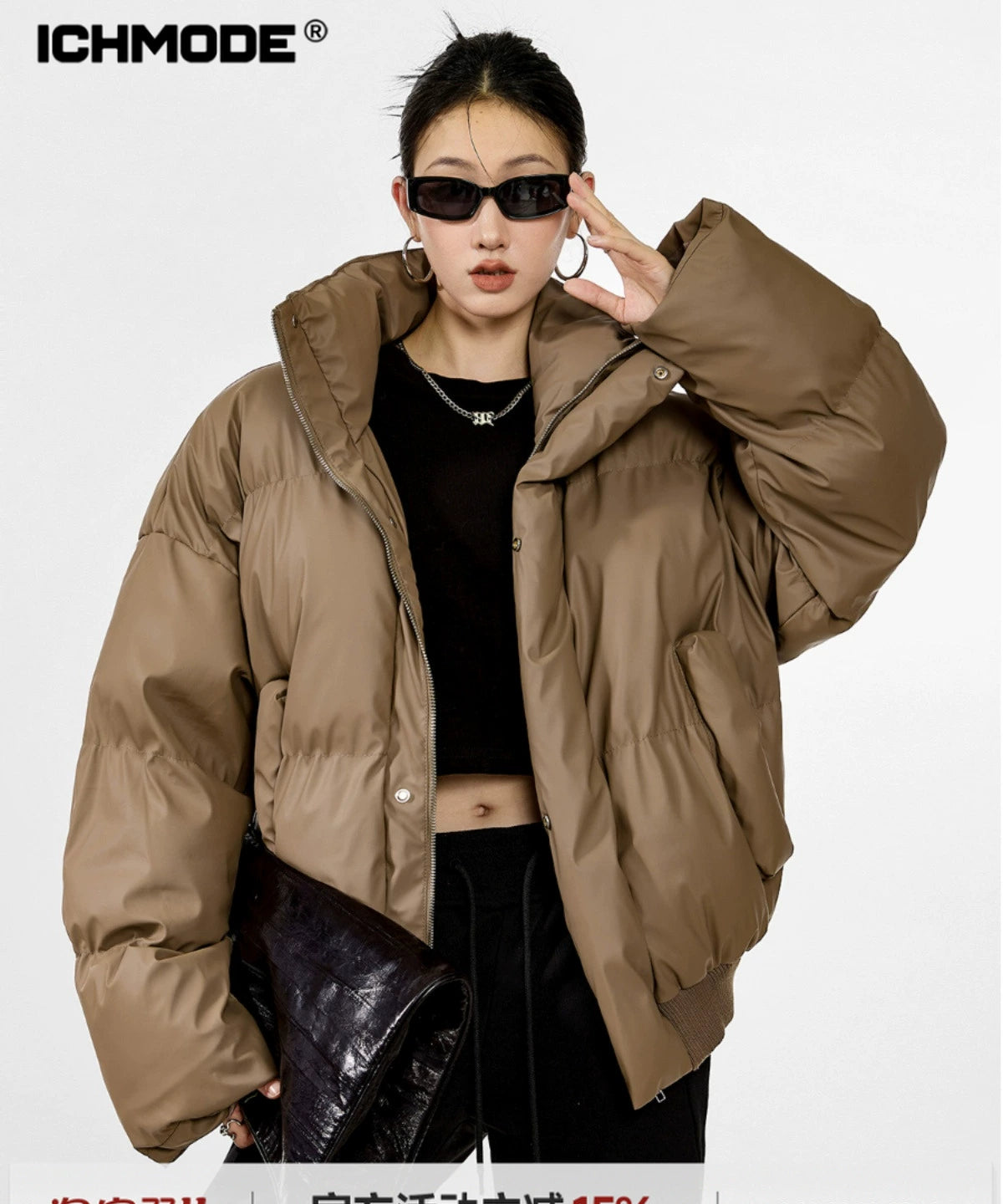 ICH MODE 美式复古短款棉服女冬季2025新款棉衣夹棉外套加厚棉袄