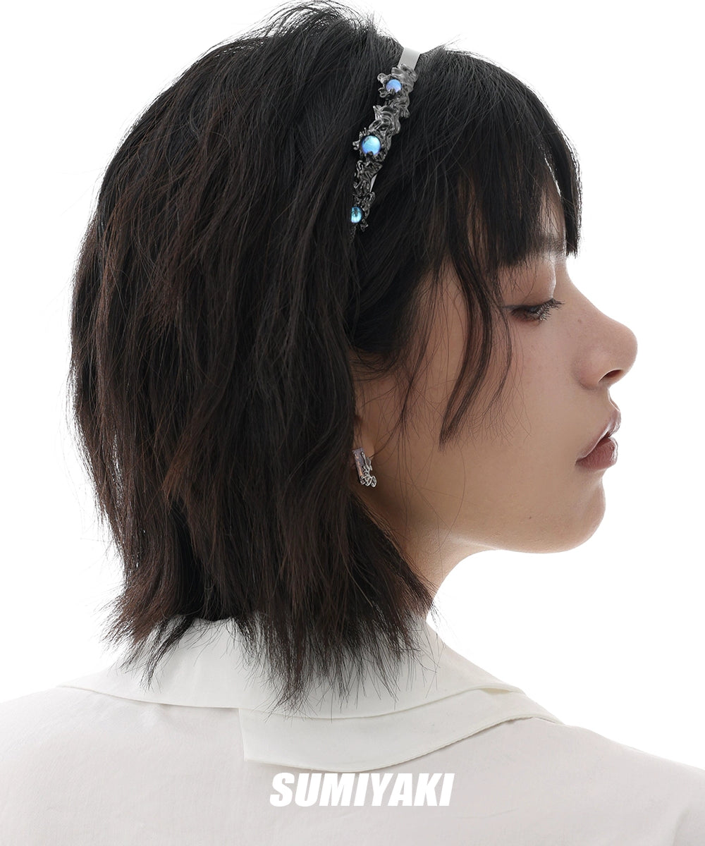 绝美！SUMIYAKI月蚀系列2.0发箍 小众设计感金属风发饰月光石发夹