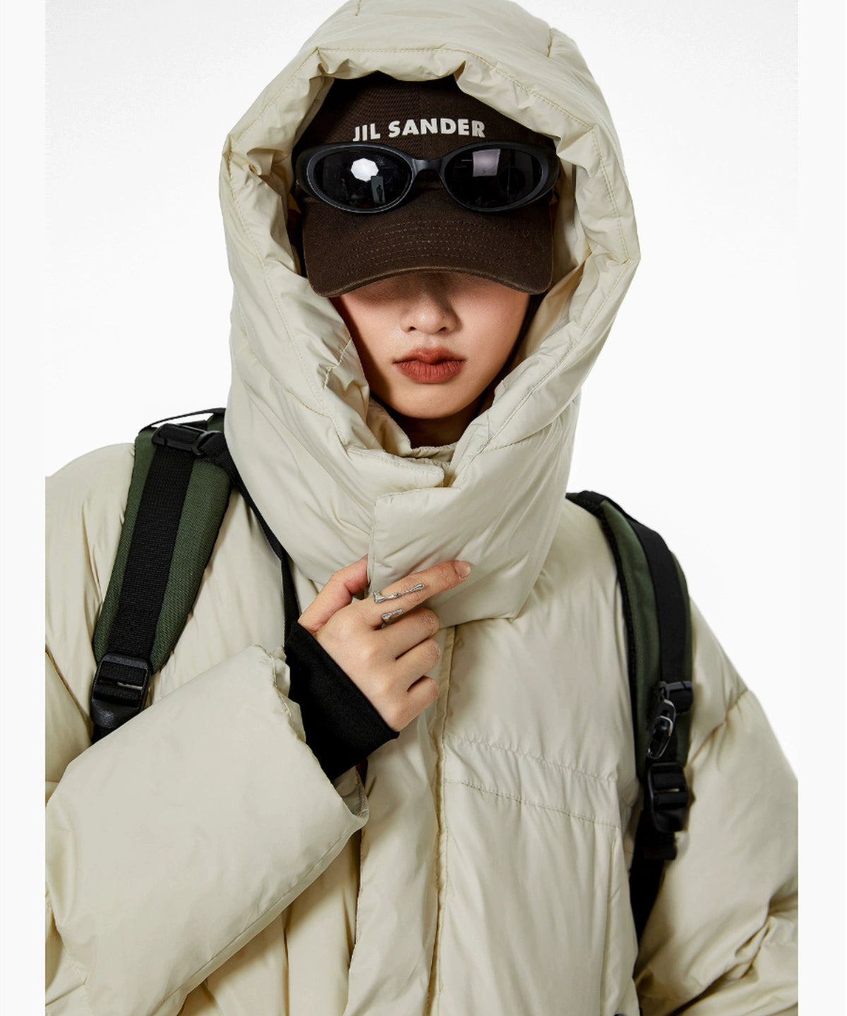 ICH MODE 美式复古中长款羽绒服女款冬季流行面包服外套2024新款