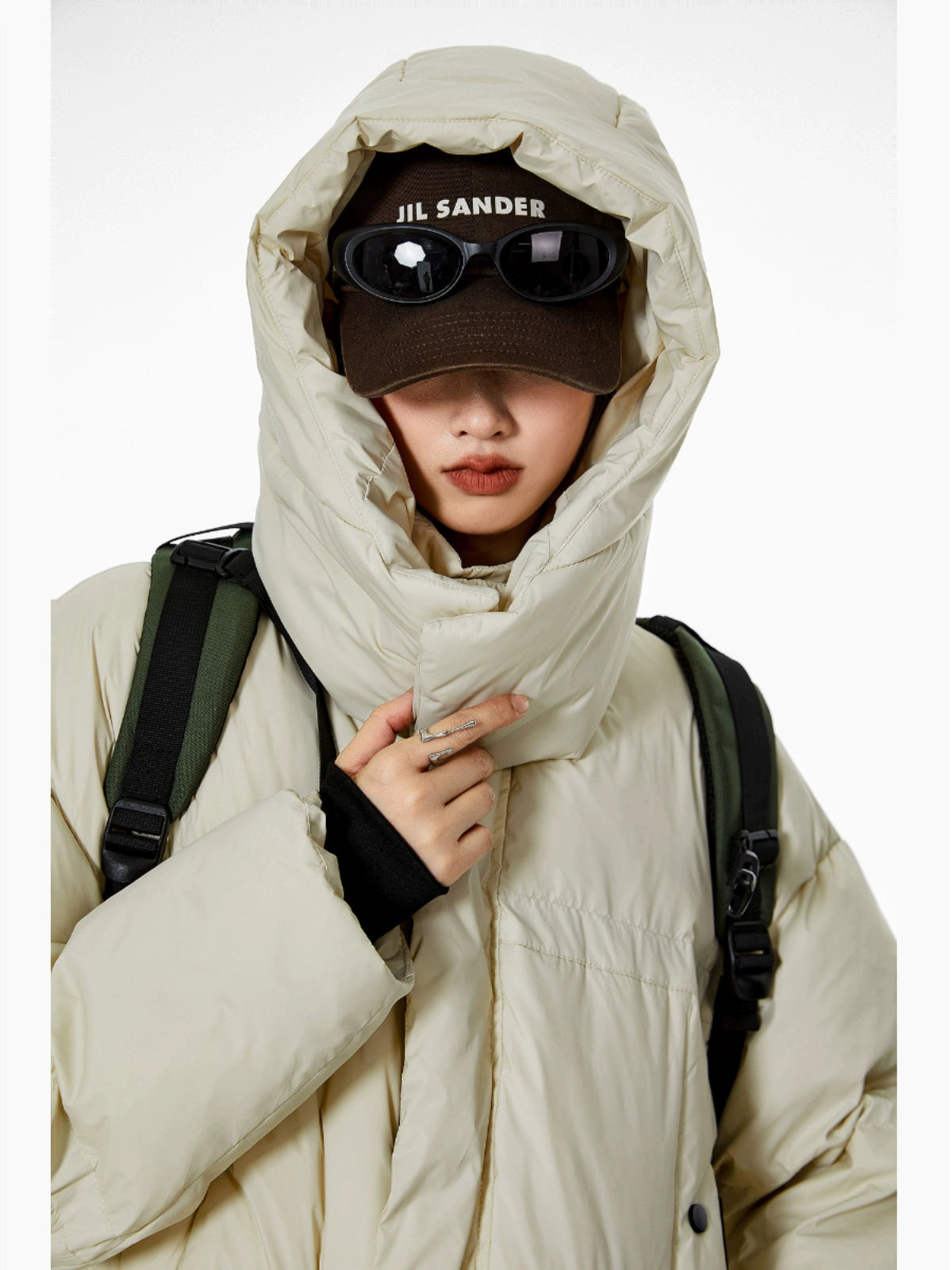 ICH MODE 美式复古中长款羽绒服女款冬季流行面包服外套2024新款