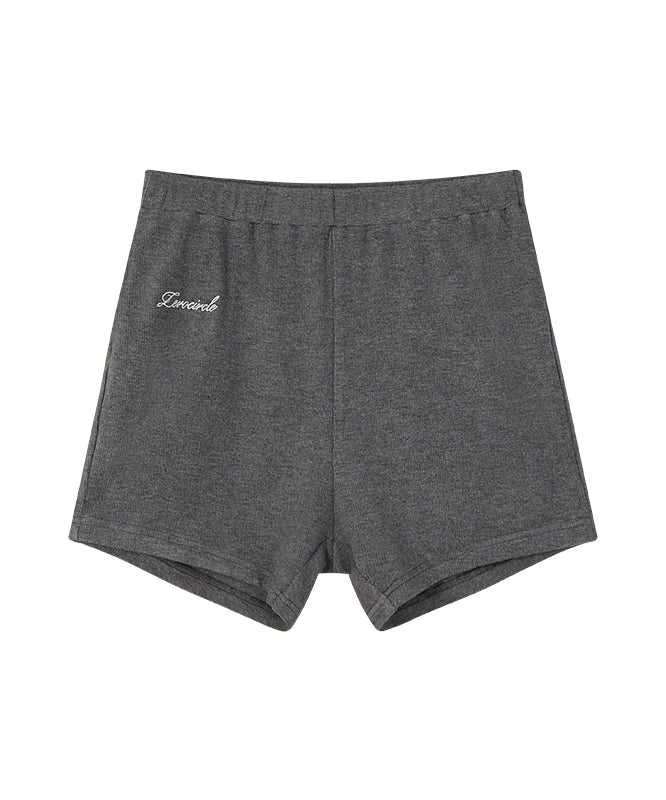 野生zero 黑灰色休闲辣妹套装女春夏季正肩显瘦修身长袖t恤短裤子