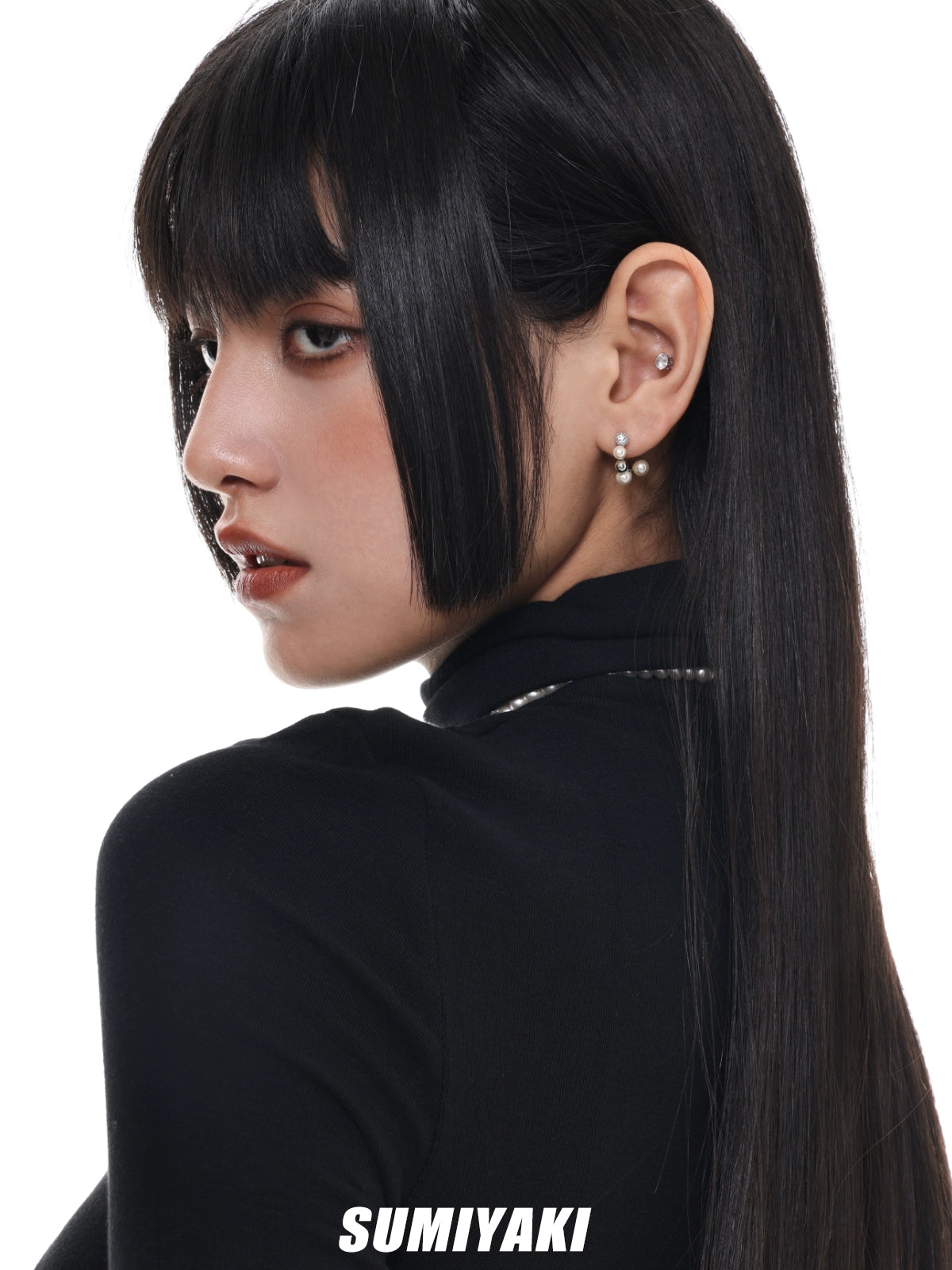 原创氛围感珍珠耳钉 SUMIYAKI 珍珠耳环精致小巧人工珍珠耳钉