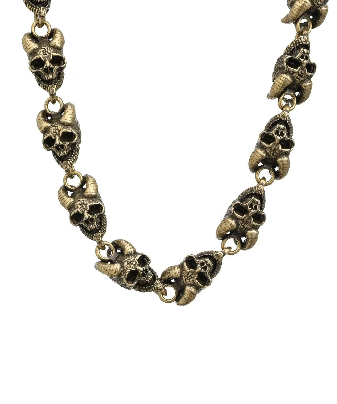 【Kaashpaige/Tana/李大奔同款】RGZ恶走族山羊角骷髅Goats裤链