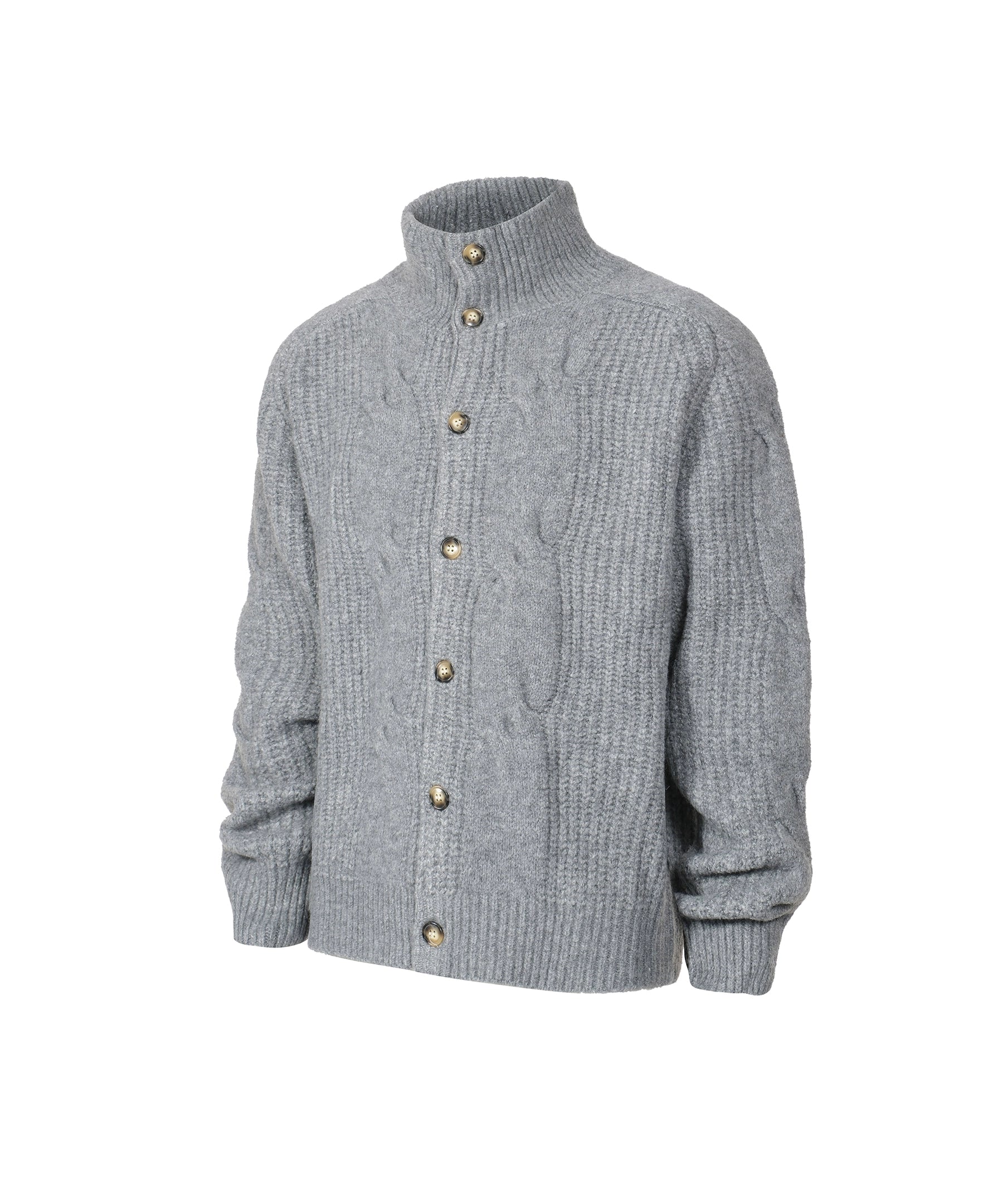 棉羊毛混纺保暖针织开衫毛衣老钱风秋冬通勤百搭TERRAINCOGNITA