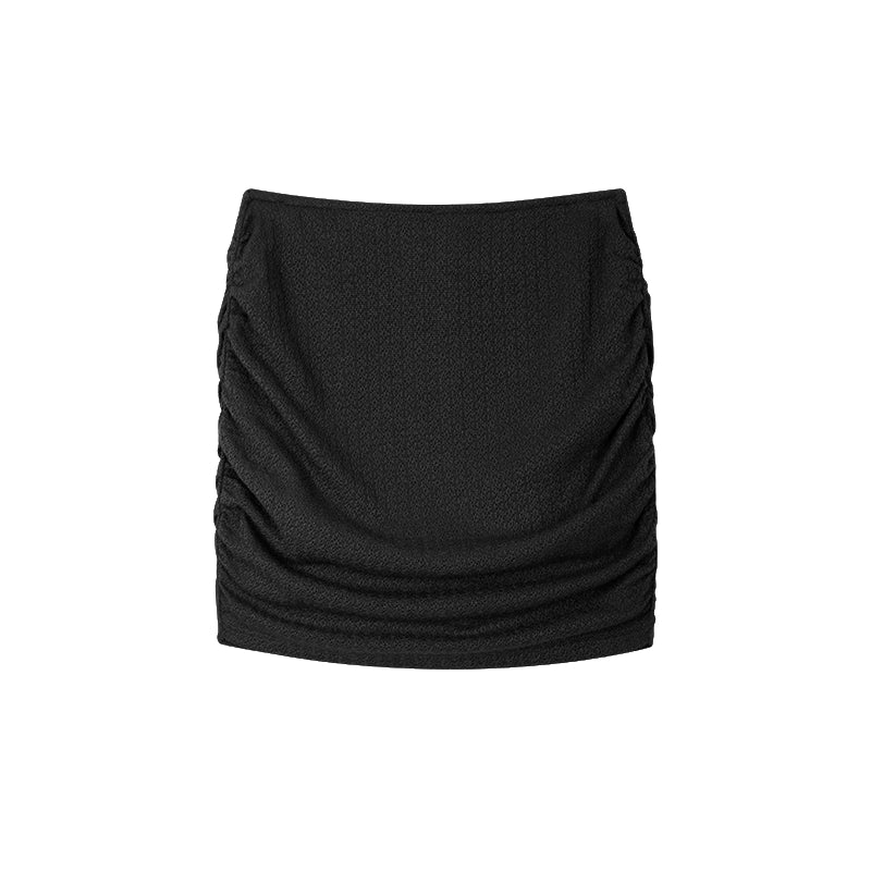 野生zero 红色针织套装女春夏修身显瘦喇叭袖上衣包臀半身裙子