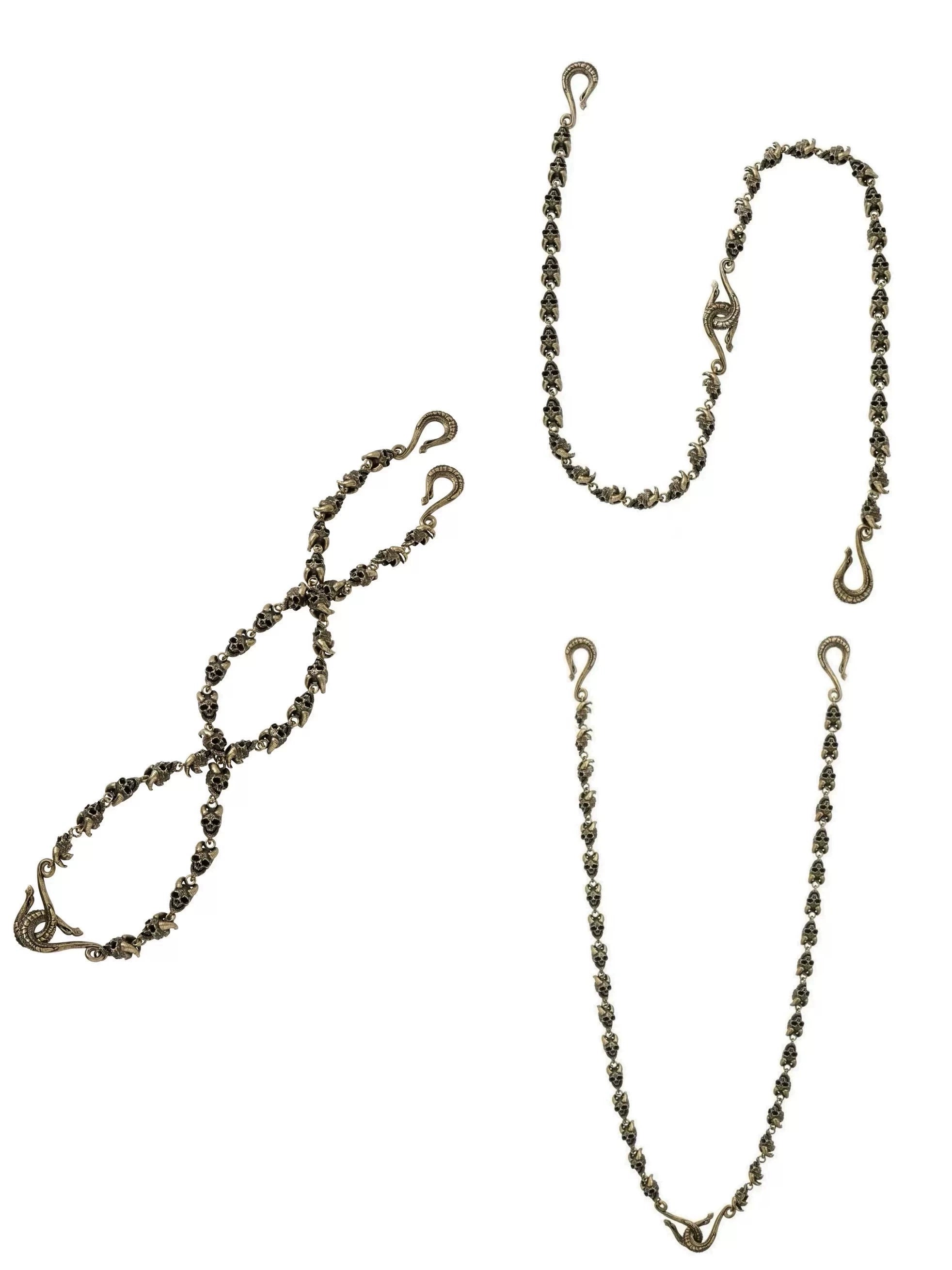 【Kaashpaige/Tana/李大奔同款】RGZ恶走族山羊角骷髅Goats裤链