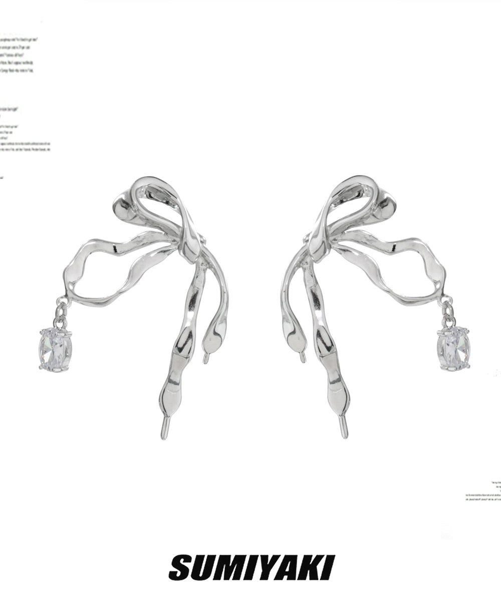 好酷！SUMIYAKI 绷带系列蝴蝶结耳环女小众高级感通勤时尚耳饰女