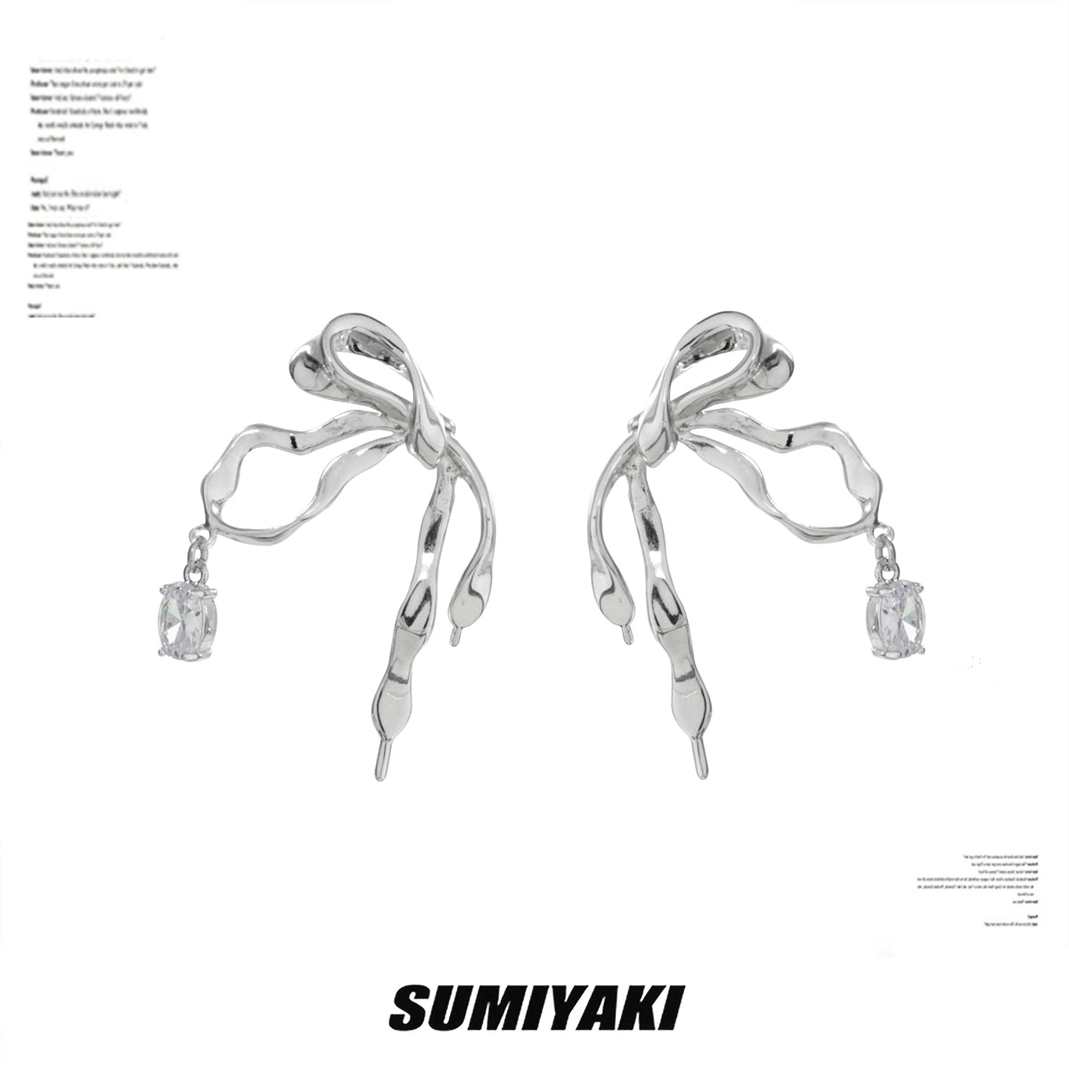 好酷！SUMIYAKI 绷带系列蝴蝶结耳环女小众高级感通勤时尚耳饰女